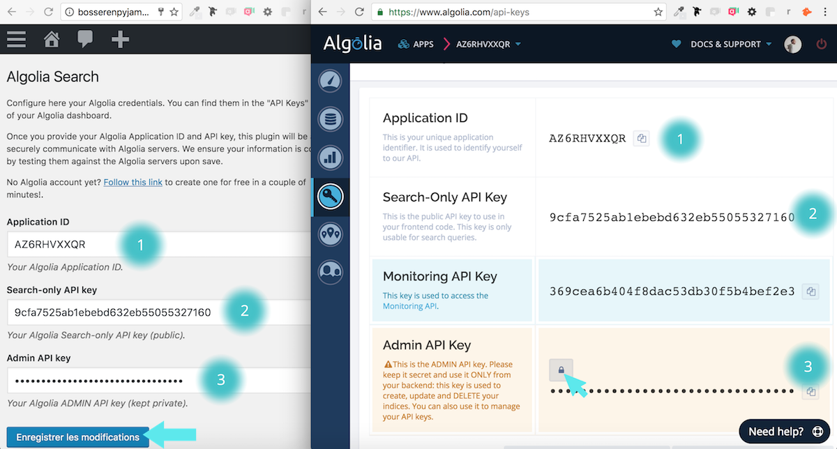 algolia API keys
