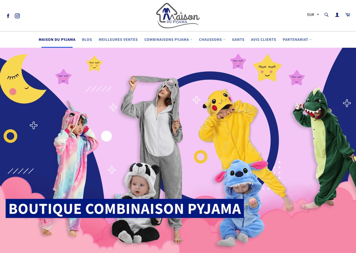 La maison du pyjama site e-commerce français spécialiste combinaison